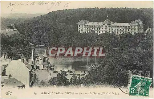 Cartes postales Bagnoles de l'Orne Vue sur le Grand Hotel et le Lac