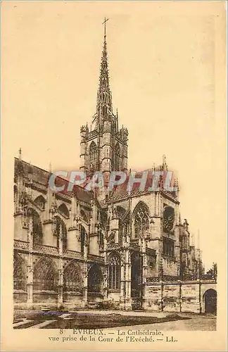 Ansichtskarte AK Evreux La Cathedrale vue prise de la Cour de l'Eveche