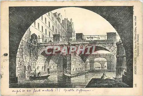 Cartes postales Ancien Paris Le Pont de l'Hotel Dieu  vers 1806