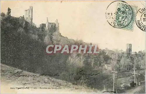 Cartes postales Haute Vienne Ruines de Chalucet