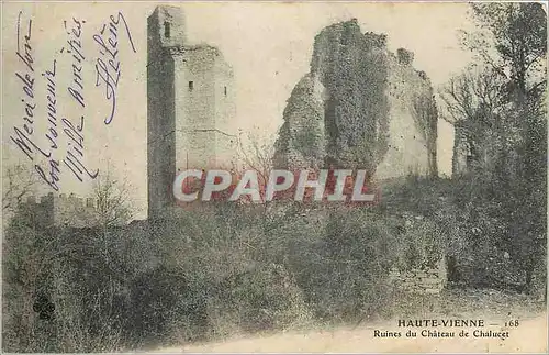 Cartes postales Haute Vienne Ruines du Chateau de Chalucet