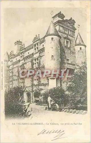Cartes postales La Villedieu de Comble Le Chateau vue prise au Sud Est