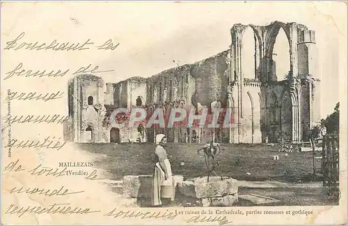 Ansichtskarte AK Maillezais Vendee Les ruines de la Cathedrale parties romanes et gothique