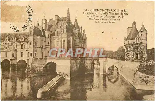 Ansichtskarte AK Chenonceaux L et L Le Chateau L'Aile Thomas Bohier et la Tour des Marques