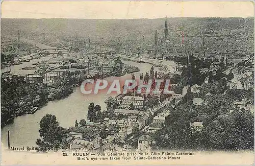 Ansichtskarte AK Rouen Vue Generale prise de la Cote Sainte Catherine