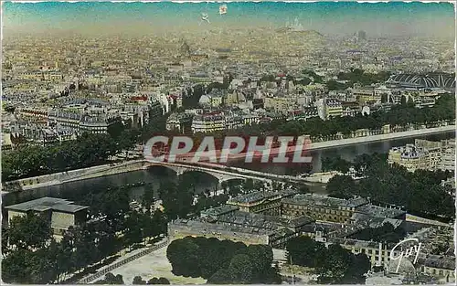 Moderne Karte Panorama sur Paris  vue prise de la Tour Eiffel