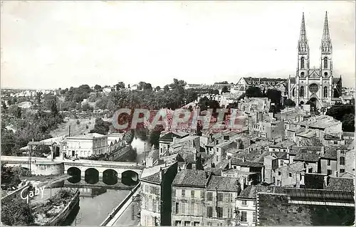 Moderne Karte Niort Deux Sevres Le Vieux Pont  la Sevre Niortaise et  l'Eglise Saint Andre