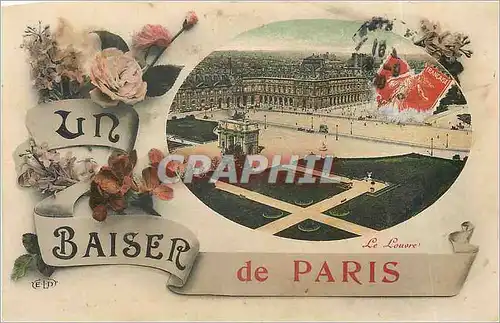 Cartes postales Un Baiser de Paris Louvre