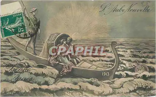 Cartes postales L'Aube Nouvelle Barque Bateau