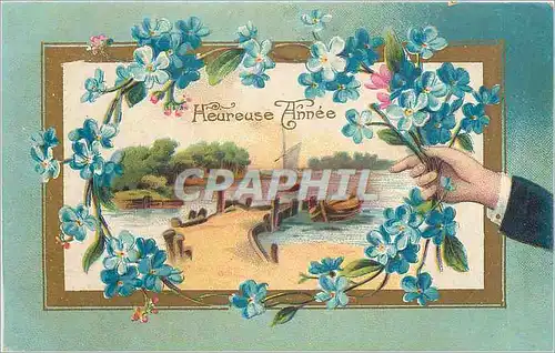 Cartes postales Heureuse Annee Fleurs