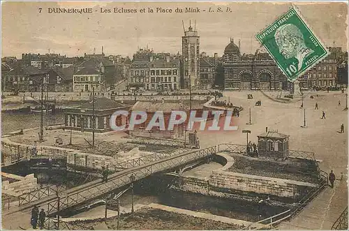Cartes postales Dunkerque Les Ecluses et la Place du Mink