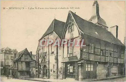 Cartes postales Montlucon Eglise St Pierre avec transept et abside du XII