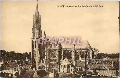 Ansichtskarte AK Senlis Oise La Cathedrale Cote Sud