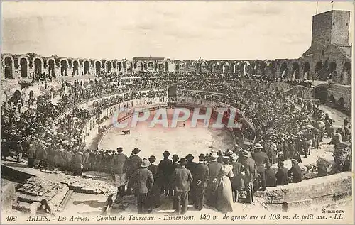 Ansichtskarte AK Arles Les Arenes Combat de Taureaux Corrida