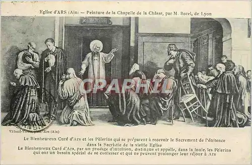 Cartes postales Eglise d'Ars Ain Peinture de la Chapelle de la Chasse par M Borel de Lyon