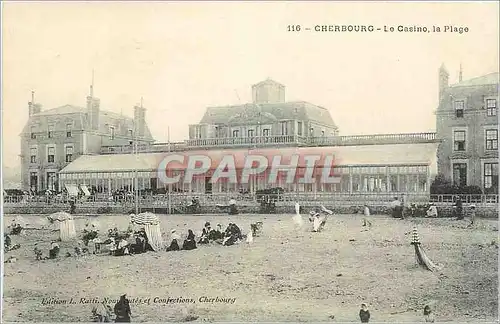 Cartes postales Cherbourg Le Casino La Plage