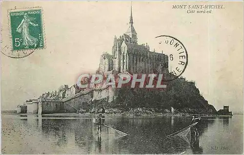 Ansichtskarte AK Mont Saint Michel Cote Nord Est Peche Pecheurs