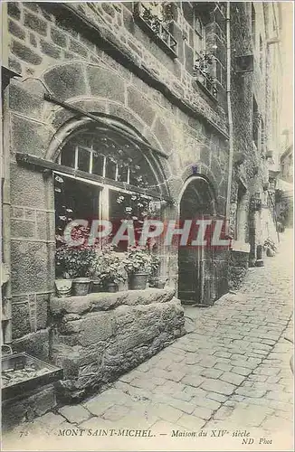 Cartes postales Mont Saint Michel Maison du XIV siecle