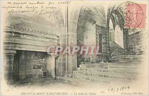 Cartes postales Abbaye du Mont Saint Michel La Salle des Gardes