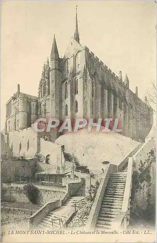 Cartes postales Le Mont Saint Michel Le Chateau et la Merveille Cote Est