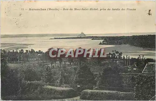 Ansichtskarte AK Avranches Manche Baie du Mont Saint Michel Prise du Jardin des Plantes