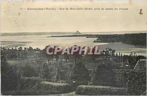 Cartes postales Avranches Manche Baie du Mont Saint Michel Prise du Jardin des Plantes
