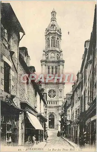 Cartes postales Avranches La Rue des Trois Rois