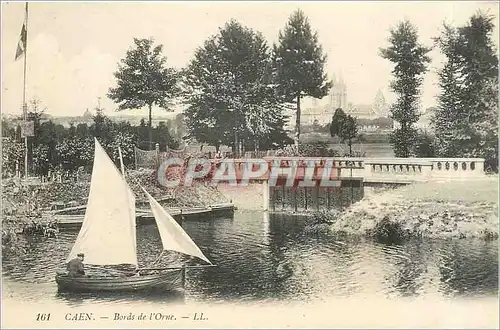 Cartes postales Caen Bords de l'Orne Bateau