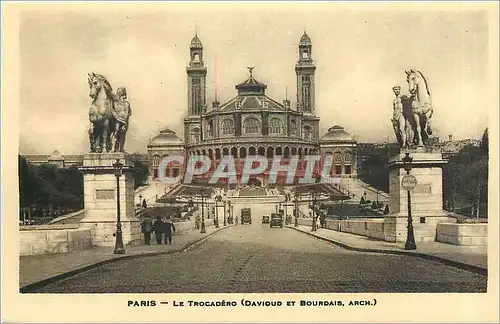 Cartes postales Paris Le Trocadero Davioud et Bourdais