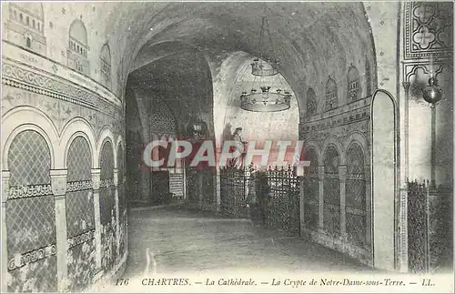 Ansichtskarte AK Chartres La Cathedrale La Crypte de Notre Dame sous Terre