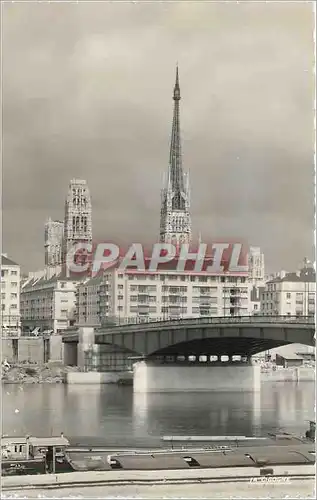 Cartes postales moderne Rouen Seine Maritime Le Pont Boieldieu et la Cathedrale