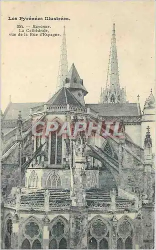 Ansichtskarte AK Bayonne La Cathedrale vue de la Rue d'Espagne