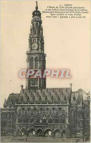 Ansichtskarte AK Arras L'Hotel de Ville Facade principale