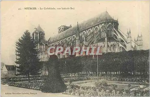 Ansichtskarte AK Bourges La Cathedrale vue laterale Sud