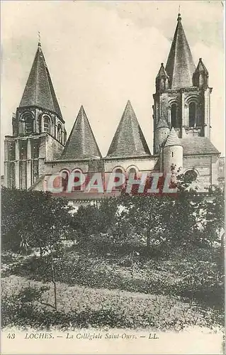 Ansichtskarte AK Loches La Collegiale Saint Ours