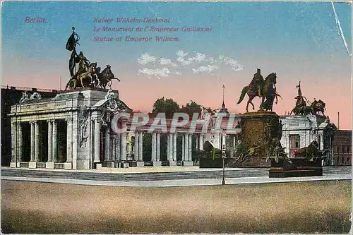 Ansichtskarte AK Berlin Le Monument de l'Empereur Guillaume