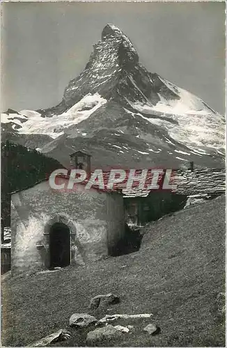 Moderne Karte Findelen ob Zermatt mit Matterhorn