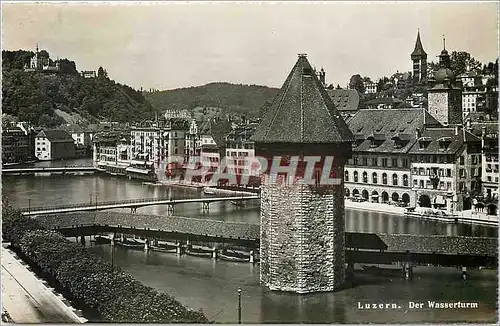 Moderne Karte Luzern Der Wasserturm