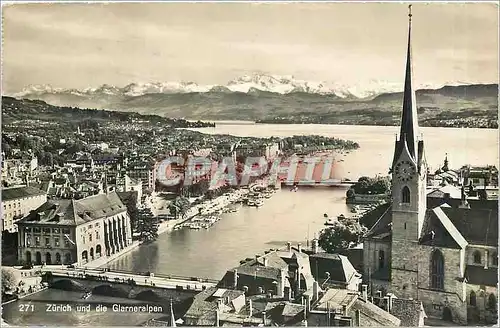 Cartes postales moderne Zurich und die Glarneralpen