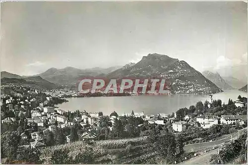 Moderne Karte Lugano Panorama