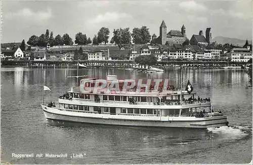 Cartes postales moderne Rapperswil mit Motorschiff Linth Bateau