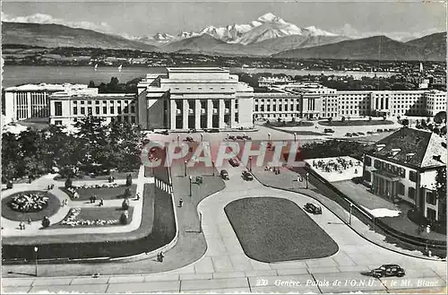 Cartes postales moderne Geneve Palais de l'ONU et le Mt Blanc