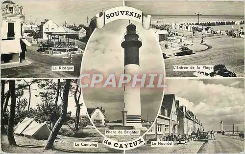 Cartes postales moderne Souvenir de Cayeux Le kiosque Le camping L'entree de la plage Phare de Brighton Le Hourdel