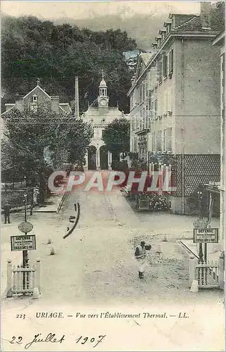 Cartes postales Uriage Vue vers l'Etablissement Thermal