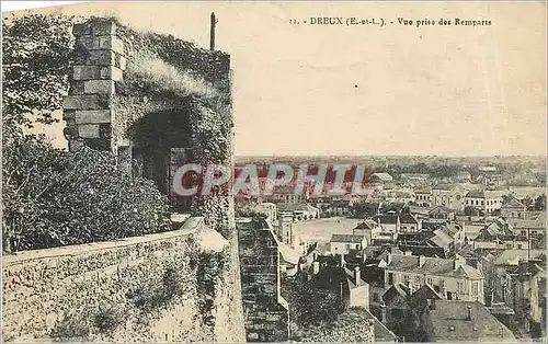 Ansichtskarte AK Dreux E et L Vue prise des Remparts