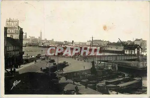 Cartes postales Cherbourg Panorama des Quai vers la Gare Maritime Bateaux Cognac