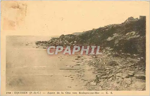 Cartes postales Equihen P de C Aspect de la Cote vers Boulogne sur Mer