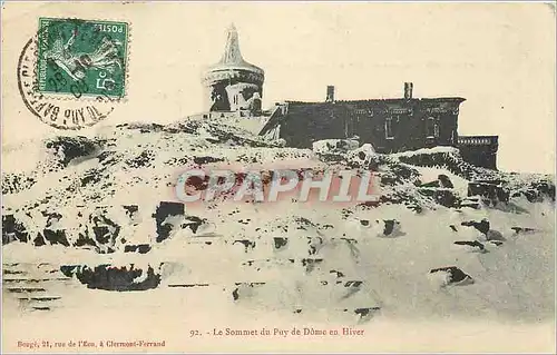 Cartes postales Le Sommet du Puy de Dome en Hiver