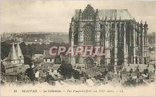 Ansichtskarte AK Beauvais La Cathedrale Vue d'Ensemble