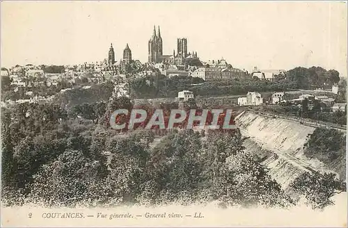 Cartes postales Coutances Vue generale